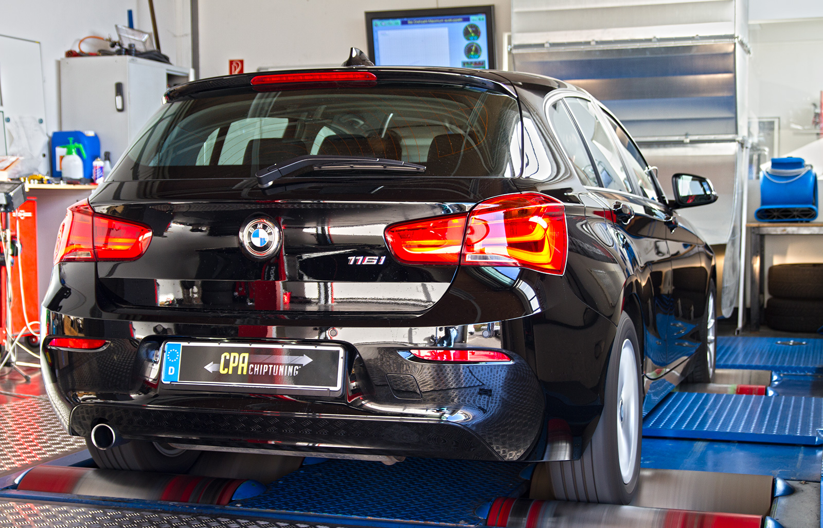  BMW 116iの動力計でのテスト